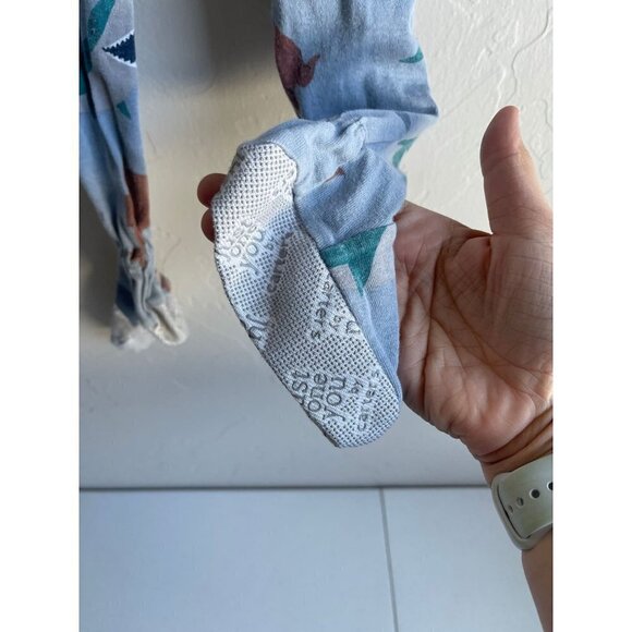 Carter's Just One You 4T Shark Walrus Whale Sleeper Zip Up Footed Pajama Blue - Picture 6 of 7